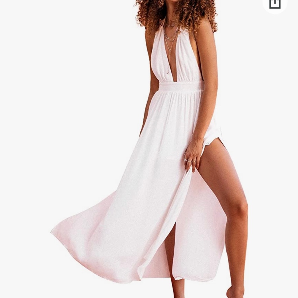 White maxi dres